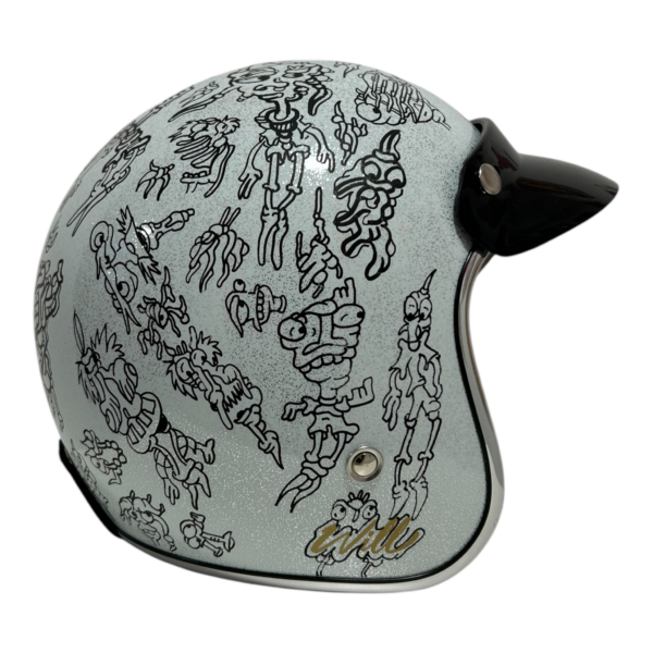 Casque brillant Noir & Blanc - Édition exclusive – Image 2